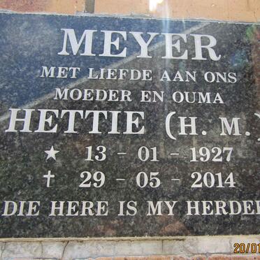 MEYER H.M. 1927-2014