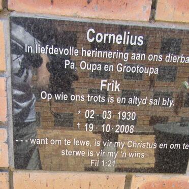 CORNELIUS Frik 1930-2008