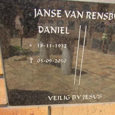 RENSBURG Daniel, Janse van 1932-2010