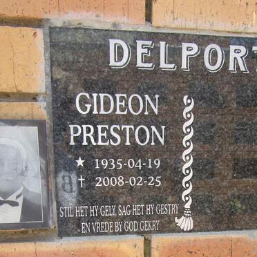 DELPORT Gideon Preston 1935-2008