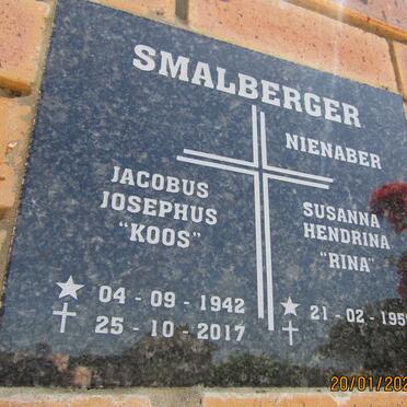 SMALBERGER Jacobus Josephus 1942-2017 &amp; Susanna Hendrina NIENABER 1959-