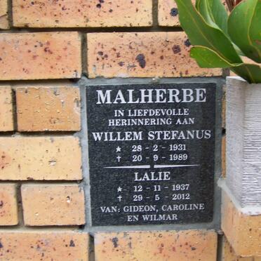 MALHERBE Willem Stefanus 1931-1989 &amp; Lalie 1937-2012