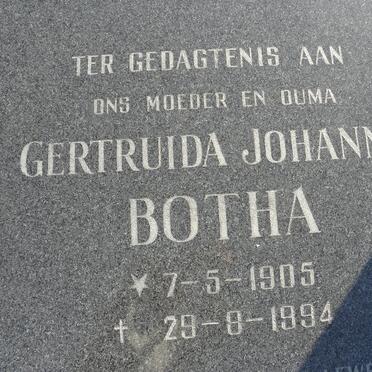 BOTHA Gertruida Johanna 1905-1994
