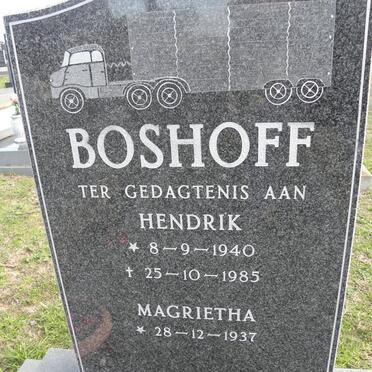 BOSHOFF Hendrik 1940-1985 &amp; Magrietha 1937-
