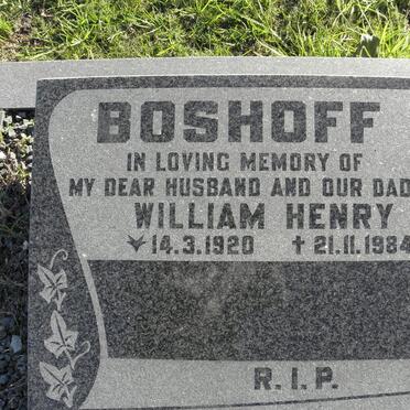 BOSHOFF William Henry 1920-1984