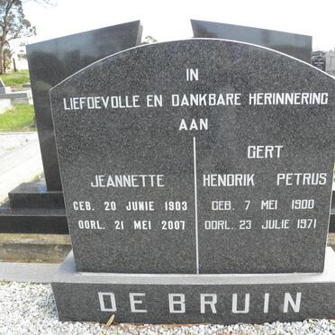 BRUIN Gert Hendrik Petrus, de 1900-1971 &amp; Jeannette 1903-2007