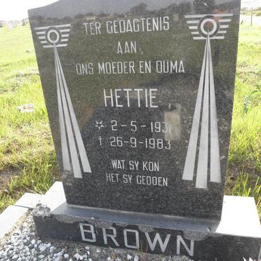 BROWN Hettie 1931-1983