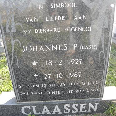 CLAASSEN Johannes P. 1927-1987