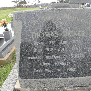 DICKER Thomas 1874-1961