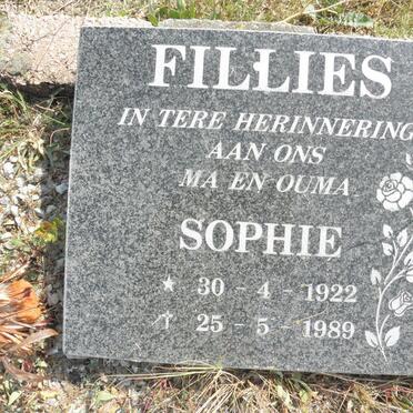 FILLIES Sophie 1922-1989