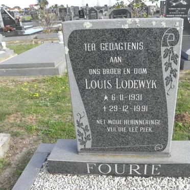 FOURIE Louis Lodewyk 1931-1991