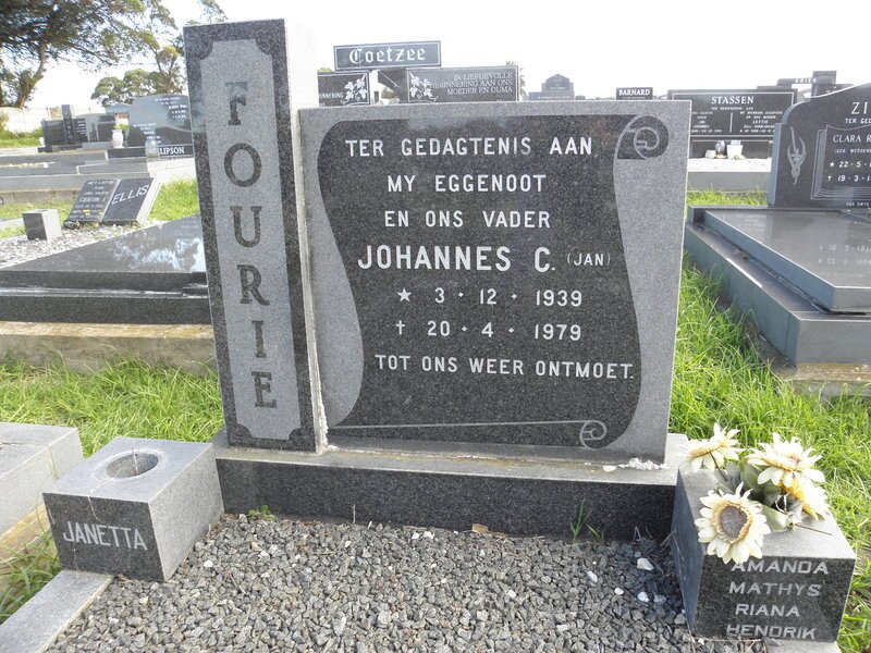 FOURIE Johannes C. 1939-1979