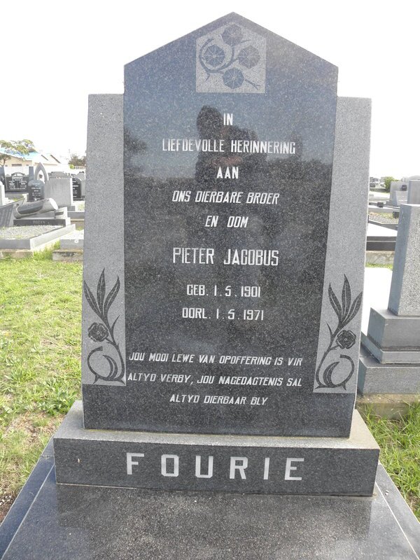 FOURIE Pieter Jacobus 1901-1971