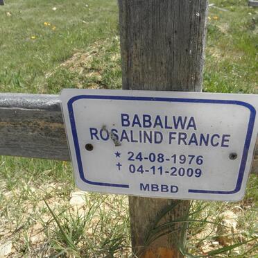 FRANCE Babalwa Rosalind 1976-2009
