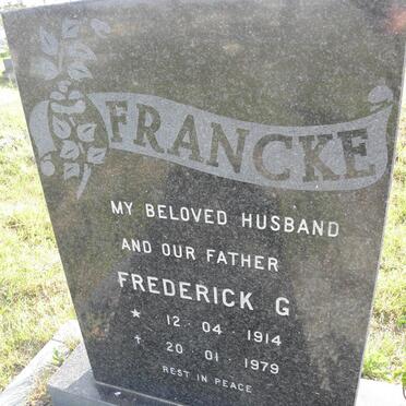 FRANCKE Frederick G. 1914-1979