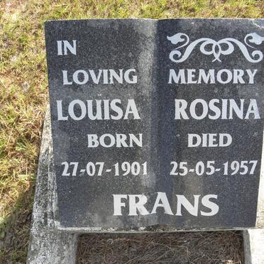 FRANS Louisa Rosina 1901-1957