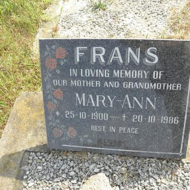 FRANS Mary-Ann 1900-1986