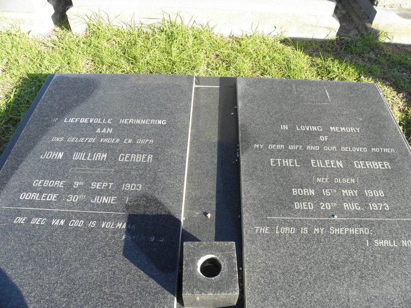 GERBER John William 1903-1976 &amp; Ethel Eileen OLSEN 1908-1973