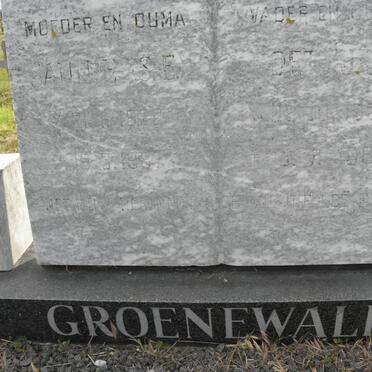 GROENEWALD J.J. 1929-1987 &amp; S.E. 1922-1987