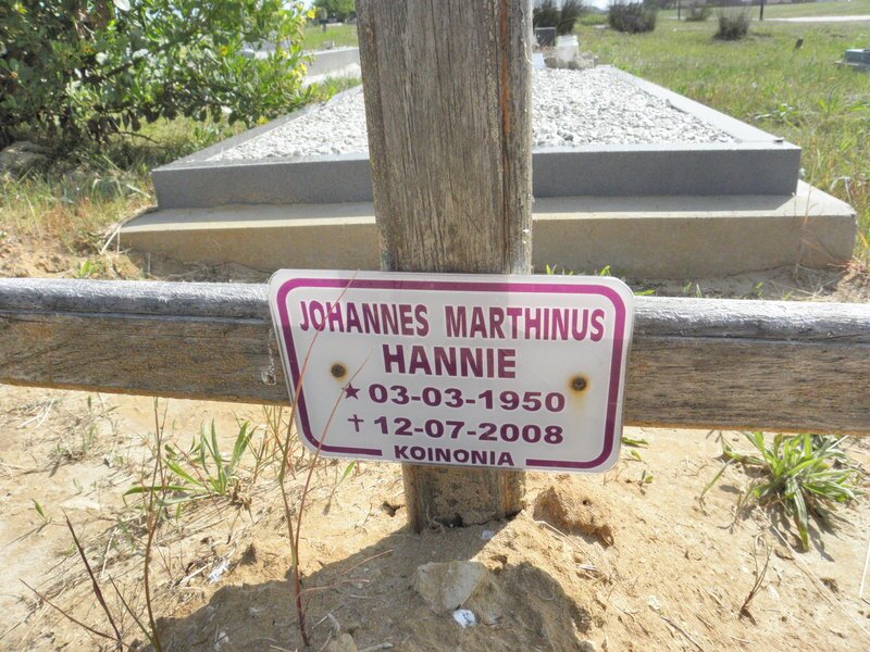 HANNIE Johannes Marthinus 1950-2008