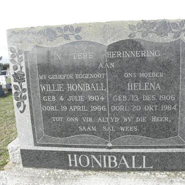 HONIBALL Willie 1904-1966 &amp; Helena 1906-1984