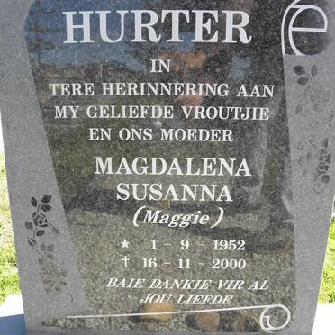 HURTER Magdalena Susanna 1952-2000