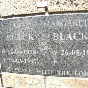 BLACK James 1928-1997 &amp; Margaret 1932-
