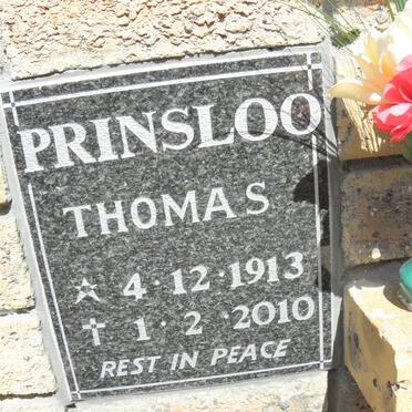 PRINSLOO Thomas 1913-2010
