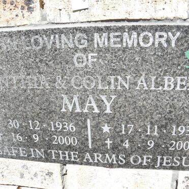 MAY Colin Albert 1932-2006 &amp; Cynthia 1936-2000