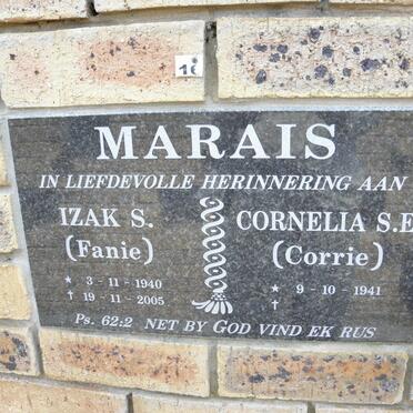 MARAIS Izak S. 1940-2005 &amp; Cornelia S.E. 1941-