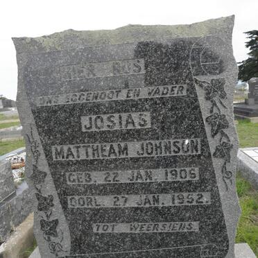 JOHNSON Josias Mattheam 1906-1952