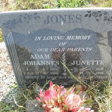 JONES Adam Johannes 1915-1966 &amp; Junette 1916-1998