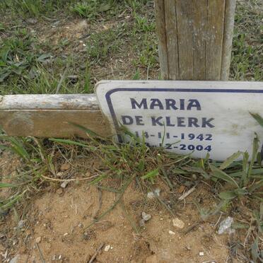 KLERK Maria, de 1942-2004