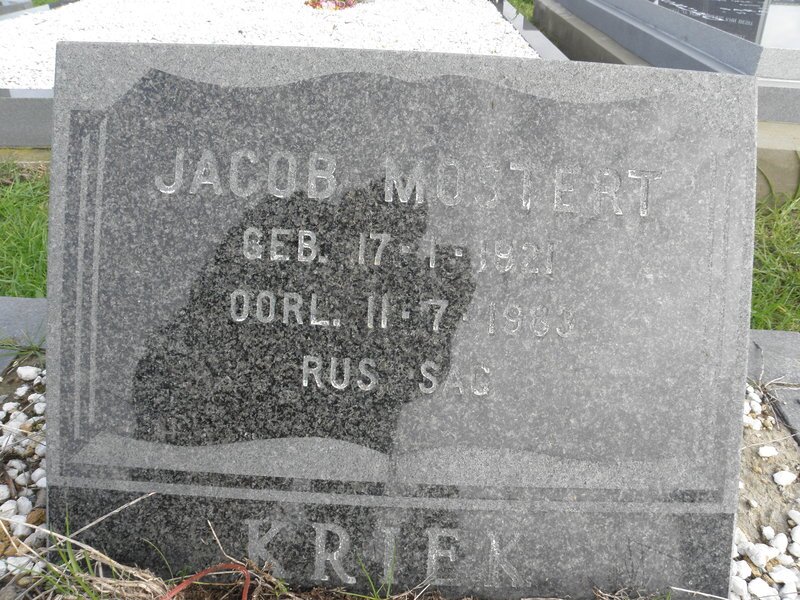 KRIEK Jacob Mostert 1921-1983