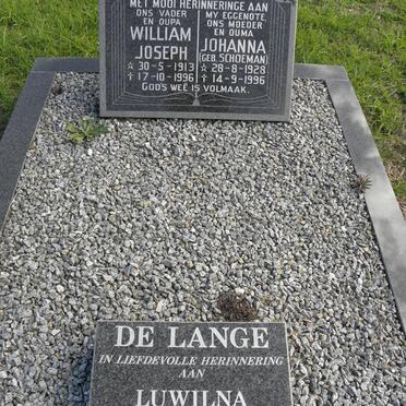 LANGE William Joseph, de 1913-1996 &amp; Johanna SCHOEMAN 1928-1996