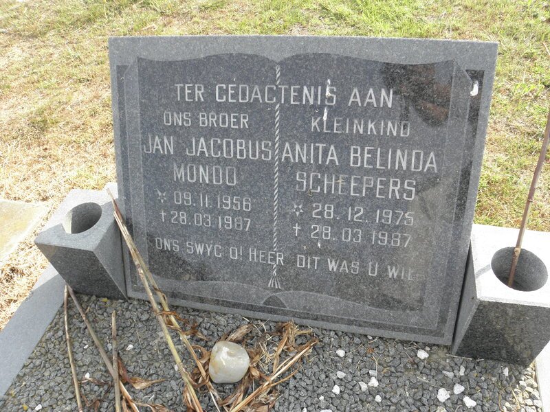 MONDO Jan Jacobus 1956-1987 :: SCHEEPERS Anita Belinda 1975-1987