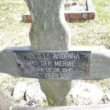 MERWE Priscilla Andrina, van der 1945-1998