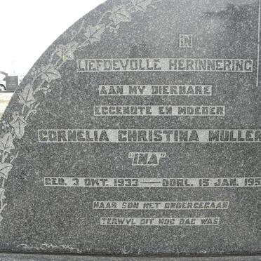 MULLER Cornelia Christina 1933-1957