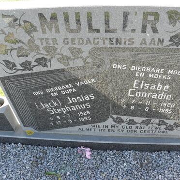 MULLER Josias Stephanus 1926-1995 &amp; Elsabé CONRADIE 1928-1995