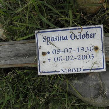 OCTOBER Spasina 1936-2003