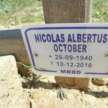 OCTOBER Nicolas Albertus 1940-2010
