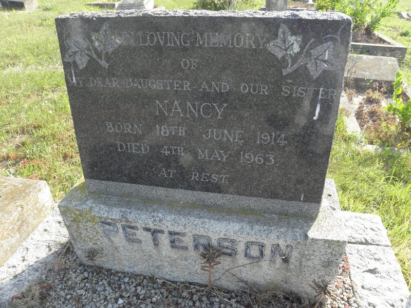 PETERSON Nancy 1914-1963