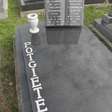 POTGIETER Jacobus Johannes 1928-1983 &amp; Cornelia Aletta 1946-2006