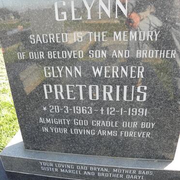 PRETORIUS Glynn Werner 1963-1991