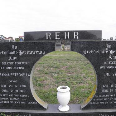 REHR Emil Sydney 1940-1987 &amp; Susanna Petronella 1936-1980