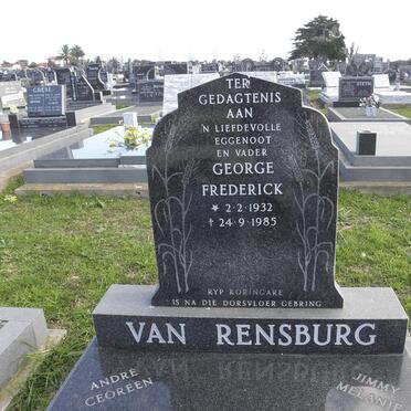 RENSBURG George Frederick, van 1932-1985