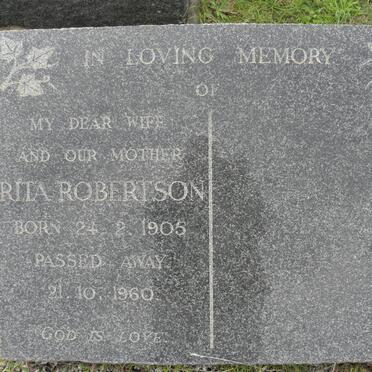 ROBERTSON Rita 1905-1960