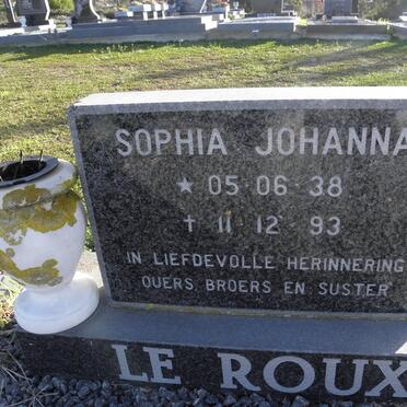 ROUX Sophia Johanna, le 1938-1993