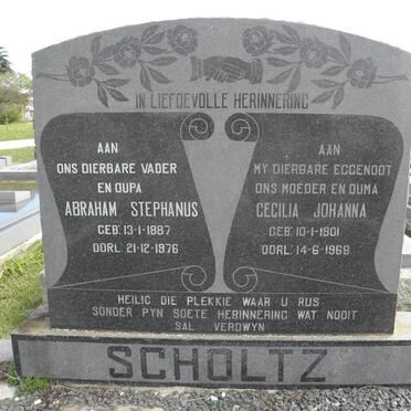 SCHOLTZ Abraham Stephanus 1887-1976 &amp; Cecilia Johanna 1901-1968