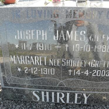 SHIRLEY Joseph James 1910-1988 &amp; Margaret SHIRLEY 1910-2003